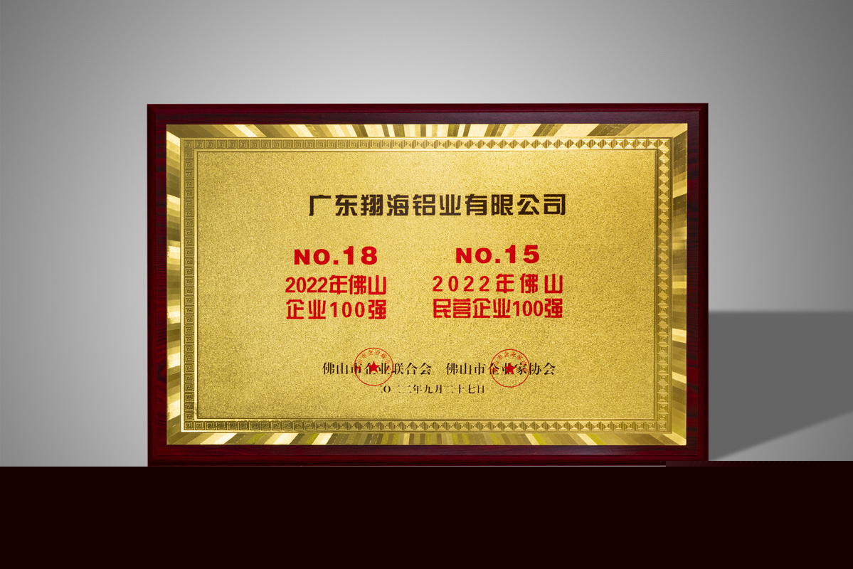 2022年度佛山企业100强第18名